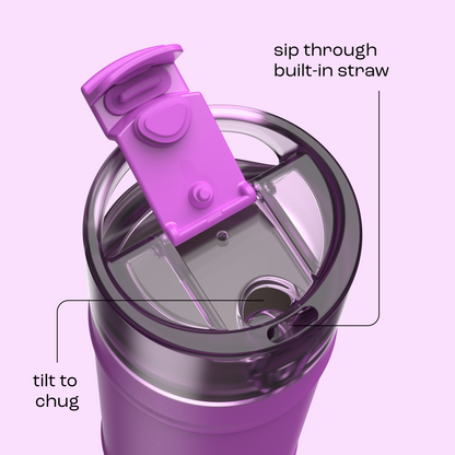 bubba 18 oz DualSip Insulated Stainless Steel Water Bottle - Mood Booster - US 4877