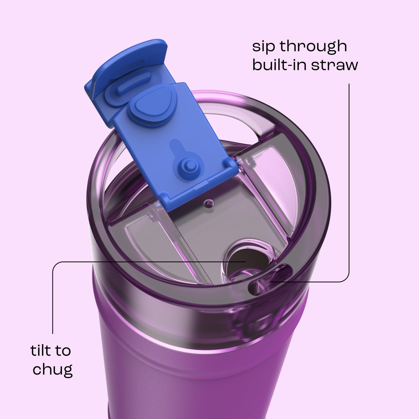 bubba 24 oz DualSip Insulated Stainless Steel Water Bottle - Mood Booster - US 7237