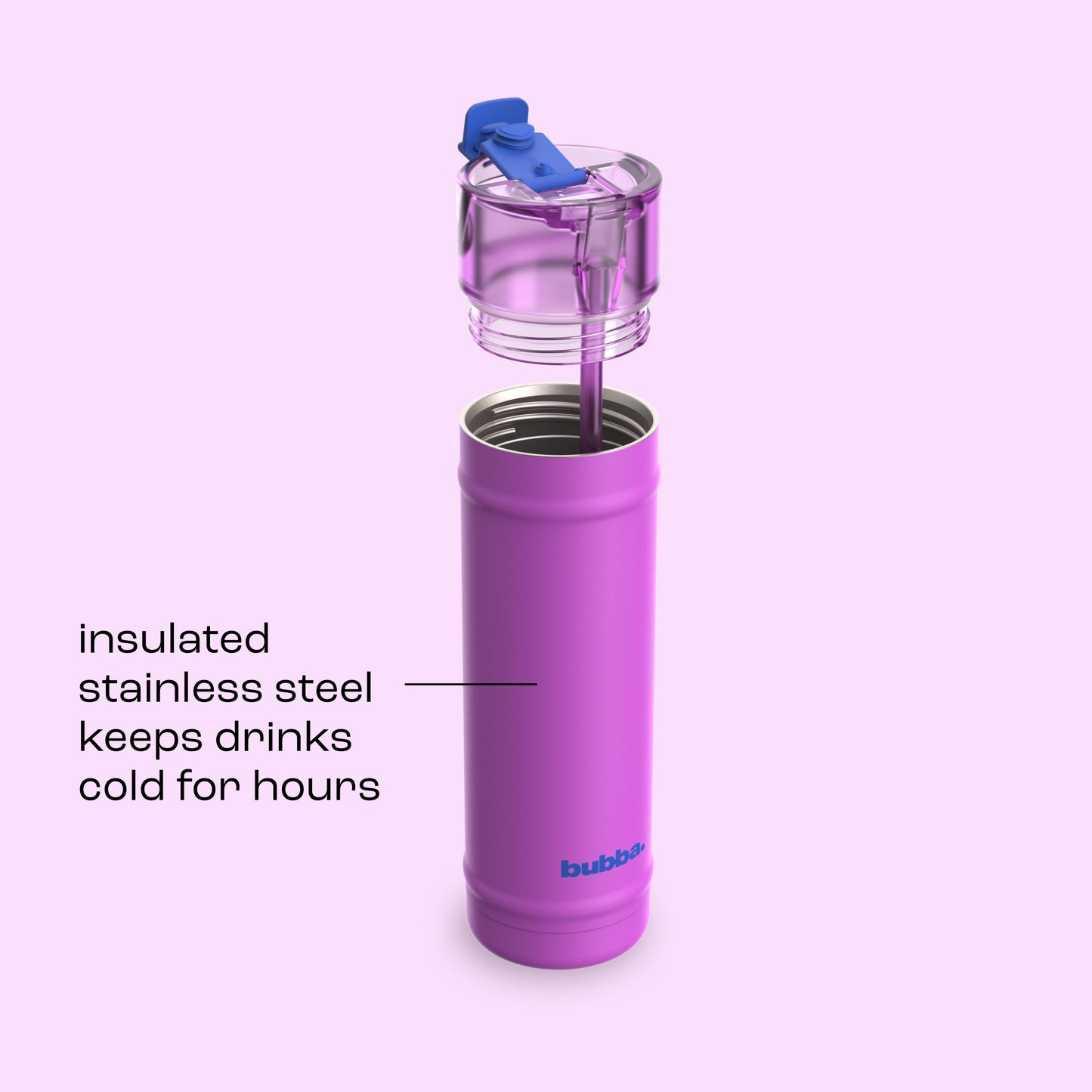 bubba 24 oz DualSip Insulated Stainless Steel Water Bottle - Mood Booster - US 7237